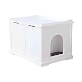 Trixie 40233 Katzenhaus für Katzentoilette XL, 75 × 51 × 53 cm, weiß