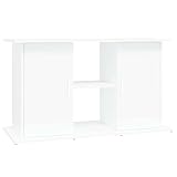vidaXL Aquariumständer, Aquarium Unterschrank mit viel Stauraum, Aquarium Tisch mit stabiler Oberplatte, Aquariumschrank Aquarium Halter, Weiß Holzwerkstoff