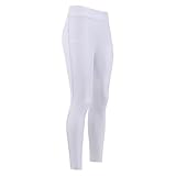Imperial Riding Reitlegging IRH Basic FullGrip, Damen-Reitlegging mit Silikon-Vollbesatz, hohem Bund und Handytaschen, Weiß, 40