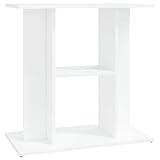 vidaXL Aquariumständer, Weiß, 60x30x60 cm, Holzwerkstoff, Fischbeckenständer mit Stauraum, 3-stufiges Regal, Für Innenbereich, Vielseitig