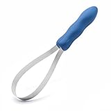Funalix Schweißmesser für Pferde Edelstahl Pferdestriegel Doppelseitig Pferdebürste Pferde Schweißschaber Rosshaarbürste für Reinigung von Schmutz & Losen Haaren zur Fellpflege (Blau)