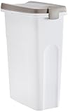 Stefanplast Futterbehälter, Futterbox, Vorratsbehälter, braun/weiß, 45x27x61cm, Kunststoff, Tierfütterung, Hunde, Katzen, Deckel luftdicht verschließbar