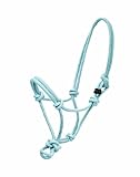 Start Seilhalfter für Pferde – Robustes Knotenhalfter aus Propylenseil – Verstellbares Halfter für Bodenarbeit & Training – Sanfter Druck für bessere Kommunikation (Cob, Azurblau)