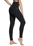 Baleaf Damen Winter-Reithose Fleece Vollbesatz Reißverschluss-Taschen Leggings Schwarz XL