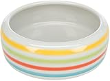 Trixie 60807 Keramiknapf, Kaninchen, 500 ml/ø 16 cm, grün/blau/creme