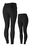Horze Active Reithose Damen vollbesatzhose Silikon Grip,EU-34,Schwarz (BL)
