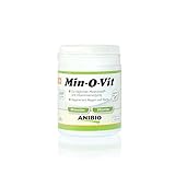 Anibio Min-O-VIT 130g – Mineralstoff- & Vitaminpulver | Hunde & Katzen | natürliche Ergänzung zur täglichen Fütterung | Unterstützt Magen, Darm & Immunsystem | Kräuter, Seealge & Bierhefe | Vitamine