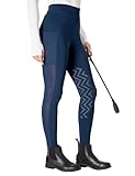 FitsT4 Sports Reithose Damen Reitleggings mit Rutschfestem Kniebesatz, Hohem Bund und Seitentaschen, Atmungsaktiv und Elastisch für Reitschule und Radfahren im Frühling Sommer
