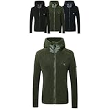 Covalliero - Damen Hoodyjacke | Zipper Hoodie aus Teddy-Fleece | Kapuzenjacke mit Reißverschluss | Übergangsjacke mit 3 Taschen | Reitjacke in Opal Green | Reitbekleidung in Größe S