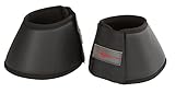 Covalliero, 2 x Hufglocken Protecto, schwarz, Cob, Synthesekautschuk, Pferd, stoß absorbierend, doppelt gesicherter Klettverschluss