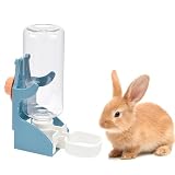 AMSGANK Kaninchen Automatischer Wasserspender, 500 ml Hängend Hamster Trinkflasche Hasen für Kaninchen Meerschweinchen Hamster Chinchilla Frettchen Käfig Hasen Wasserflasche - Blau
