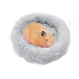 DONGKER Hamsterbett, Donut Plüsch Haustierbett, 20cm Rundes Warme Weiche Bequeme für Hamster, Igel, Eichhörnchen, Meerschweinchen, Ratten, Vögel und andere Kleintiere