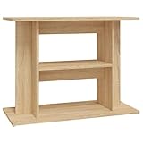 vidaXL Aquariumständer, Aquarium Unterschrank mit viel Stauraum, Aquarium Tisch mit stabiler Oberplatte, Aquariumschrank Aquarium Halter, Sonoma Eiche Holzwerkstoff