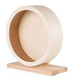 TRIXIE Laufrad für Hamster mit Kugellager – geschlossene Korklauffläche – leise & gleichmäßig – unbehandeltes Holz – ø 28 cm – tiergerecht geprüft
