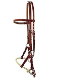 Thor Equine Sidepull gebisslos Single Rope Nasenriemen Leder Chestnut Cob Edelstahlschnallen einseitig verstellbar