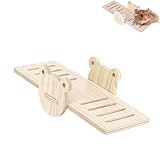 Hamsterspielzeug,Hamster Spielzeug aus Holz,Hamster Versteck Haus DIY Brücke Wippe,Brücke Wippe,für Chinchillas,Rennmäuse,Hasen,Meerschweinchen,Rennmäuse,Mäuse,Maus