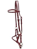 Thor Equine Sidepull gebisslos Leder – Chestnut Full, rundes Nasenband, verstellbar, Edelstahl