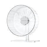 BUCATSTATE Hamsterrad, 26cm Laufrad Hamster Leise Hamster Spielzeug, rutschfeste Laufscheibe für Mouse Kleintier Haustier (Transparent)