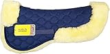 HKM Sports Equipment GmbH Sattel- und Zaumzeug Echt-Lammfell-Sattelkissen, navy/natur, St, 6821, einheitsgröße