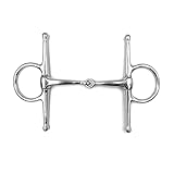 Equine Smile ES0071 Gebiss Knebeltrense Schenkeltrense Einfach Gebrochen aus Edelstahl Gebissstärke 16 mm (14.5 cm)