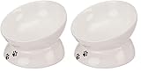 Trixie Futterstation für Katzen, Keramik, weiß (Packung mit 2)