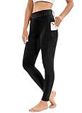 Havideto Reitleggings Damen Vollbesatz mit Handytasche, High Waist Reithose Damen Mädchen Stretch mit Gürtelschlaufen Schwarz S