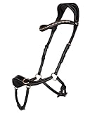 QHP Gebisslose Leder Trense Anatomical (Warmblut, schwarz)
