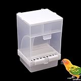Automatischer Futterspender für Vögel, Papageien Vogelfutterhaus, Vögel Futterautomat Vogelkäfig, Futterspender Vogel mit Haken, Vogelhäuschen für Wellensittiche, Kanarienvögel, Finken, Sittiche