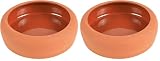 Trixie Keramikschale mit abgerundetem Rand, 250 ml, Terracotta (Packung mit 2)