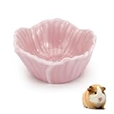 LuckyOpt Kleiner Keramik-Hamsternapf, leicht zu reinigen Anti-Flipping Hamster Futter- und Wassernapf Fressnapf, Kleintiernäpfe für Zwerghamster Papageien (Rosa)