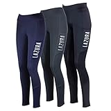 Lazura - Damen Thermo-Leggings Emilia | flauschig weiche Fleece-Innenseite | gefütterte Winter-Reithose mit Silikon-Vollbesatz & praktischer Handytasche | Reitbekleidung in Asphalt & Größe 48