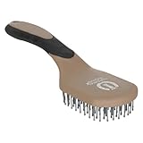 Imperial Riding Mähnen- und Schweifbürste IRH Boomerang, ergonomische Pferdebürste mit entwirrenden Borsten, schonende Pflege für Mähne und Schweif & stylischen Stall-Look, Cappuccino