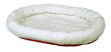 Trixie 28631 Kuschelbett, 47 × 38 cm, wollweiß/rot