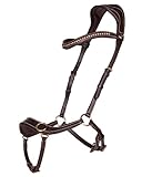 QHP Gebisslose Leder Trense Anatomical (Vollblut, braun)