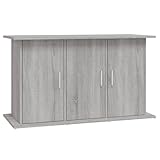 vidaXL Aquariumständer, Aquarium Unterschrank mit viel Stauraum, Aquarium Tisch mit stabiler Oberplatte, Aquariumschrank Aquarium Halter, Grau Sonoma Holzwerkstoff