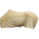 Covalliero - Abschwitzdecke FS26 – Pferdedecke mit Brustverschnallung, Kreuzgurten & Schweifriemen – leicht & atmungsaktiv – Transport- & Fliegendecke in Braun (Walnut) – Gr. 135cm
