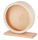 Kerbl Pet Hamsterlaufrad aus Holz, Ø 22cm, mit Korklauffläche, geschlossen, sicher, krallenschonend, geräuscharm, ideal für Hamster, andere Kleinnager
