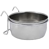 Nobby Edelstahlnapf mit Befestigung, Ring mit Haken, 10,0 cm 0,25 ltr, 1 Stück