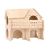 Hamster Etage, Mehrkammernhaus Hamster, Hamsters Zubehör, Hamsters Plattform mit abnehmbarem Dach, Spiel und Versteckhaus für Kleintiere wie Hamsterr