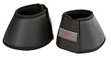 Covalliero, 2 x Hufglocken Protecto, schwarz, XXFull, Synthesekautschuk, Pferd, stoß absorbierend, doppelt gesicherter Klettverschluss