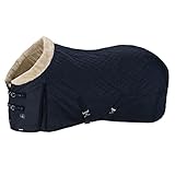 Eskadron Platinum Stalldecke Stable FAUXFUR Collar Farbe Navy, Größe XL