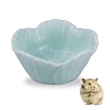 LuckyOpt Kleiner Keramik-Hamsternapf, leicht zu reinigen Anti-Flipping Hamster Futter- und Wassernapf Fressnapf, Kleintiernäpfe für Zwerghamster Papageien (Blau)