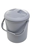 Rotho Babydesign Bella Bambina Windeleimer 11L mit Deckel, grau aus Kunststoff