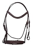 Covalliero Trensenzaum Standard, Zaumzeug, Reitzaum, braun, Leder, Metall, Shetty, Pferd, verstellbar, inkl. Gurtzügel