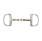 Equine Smile ES0073 Gebiss D-Ring D-Trense Einfach Gebrochen mit Kupferrollen Kupfer Roller aus Edelstahl Gebissstärke 13 mm (13.5 cm)