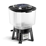 SunSun CFF-206 solarbetriebener Fischfutter Automat, programmierbarer Futterspender mit 6 Liter Behälter für 1 bis 6 Fütterungen pro Tag