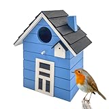 Seaside No.64 - Vogelhaus/Nistkasten für kleine Singvögel wie Meisen, Sperling und Fink - Indoor als Dekoration & Outdoor als Nistplatz in vielen verschiedenen Farbkombis (Royalblau)