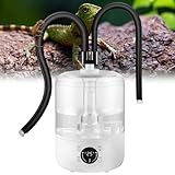 Kensbro 4L Reptilien Luftbefeuchter, Terrarium Nebelmaschine mit Fernbedienung, Leiser Ultraschall Fogger Nebelmaschine mit Doppeldüse, Vernebler Terrarium für Reptilien, Amphibien, Nasspflanzen