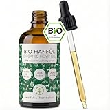 Bio Hanföl für Hunde und Katzen 100ml I 100% Natürlich und Kaltgepresst - Unterstützung für Fell & Haut durch Omega 3-6-9, Beruhigungsmittel für Hunde - DE-ÖKO-060