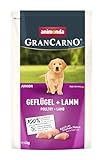animonda GranCarno Junior Hundetrockenfutter getreidefrei Geflügel + Lamm (1 x 4 kg), Trockenfutter für Junge Hunde ohne Getreide, Welpenfutter trocken mit hoher Bekömmlichkeit